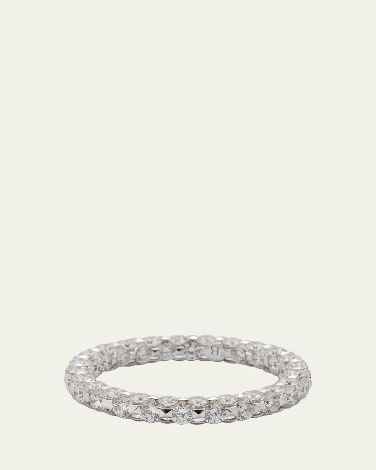 Boghossian White Gold Eternity Ring with Diamonds