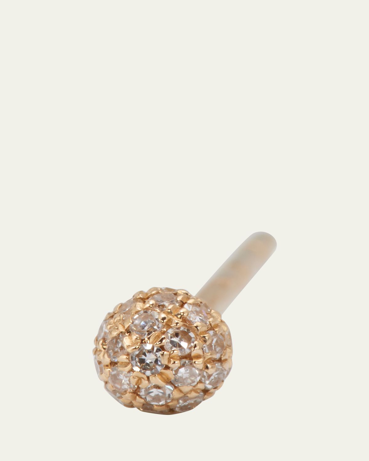 EF Collection 14K Yellow Gold Disco Ball Stud Earring, Single