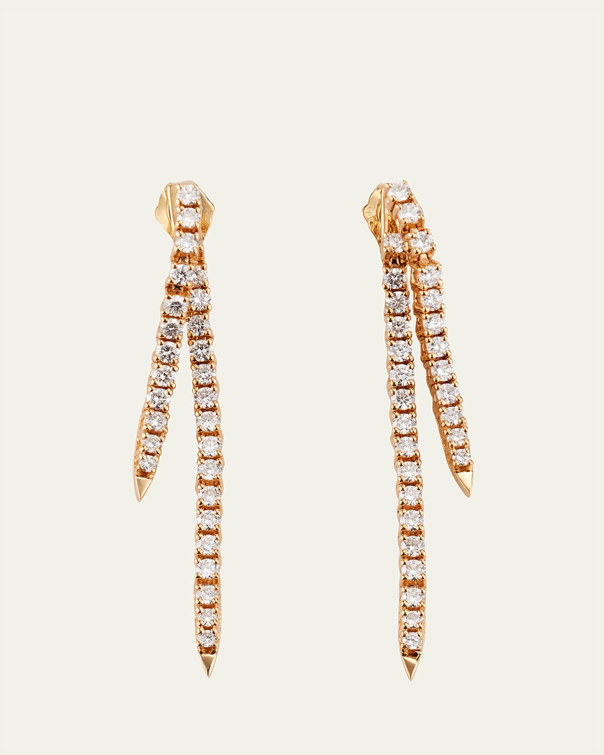 Lana Flawless 14K Gold Graduating Diamond Tennis Earrings | Thumbnail 5