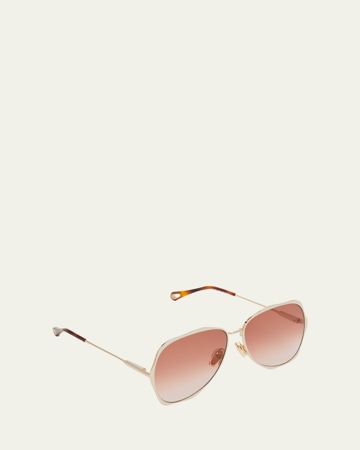 Chloe Golden Tortoiseshell Metal Aviator Sunglasses | Thumbnail 11 Chloe Golden Tortoiseshell Metal Aviator Sunglasses | Thumbnail 11