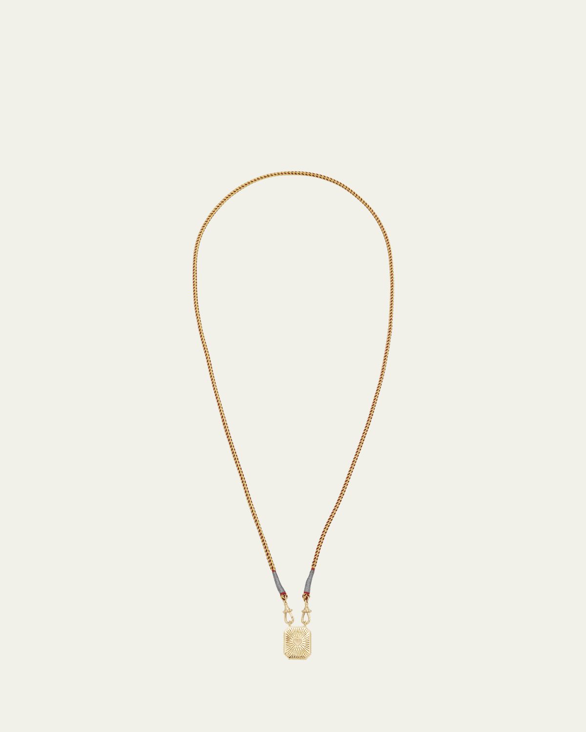 Marie Lichtenberg 18k Yellow Gold Pendant Wrap Cord Necklace