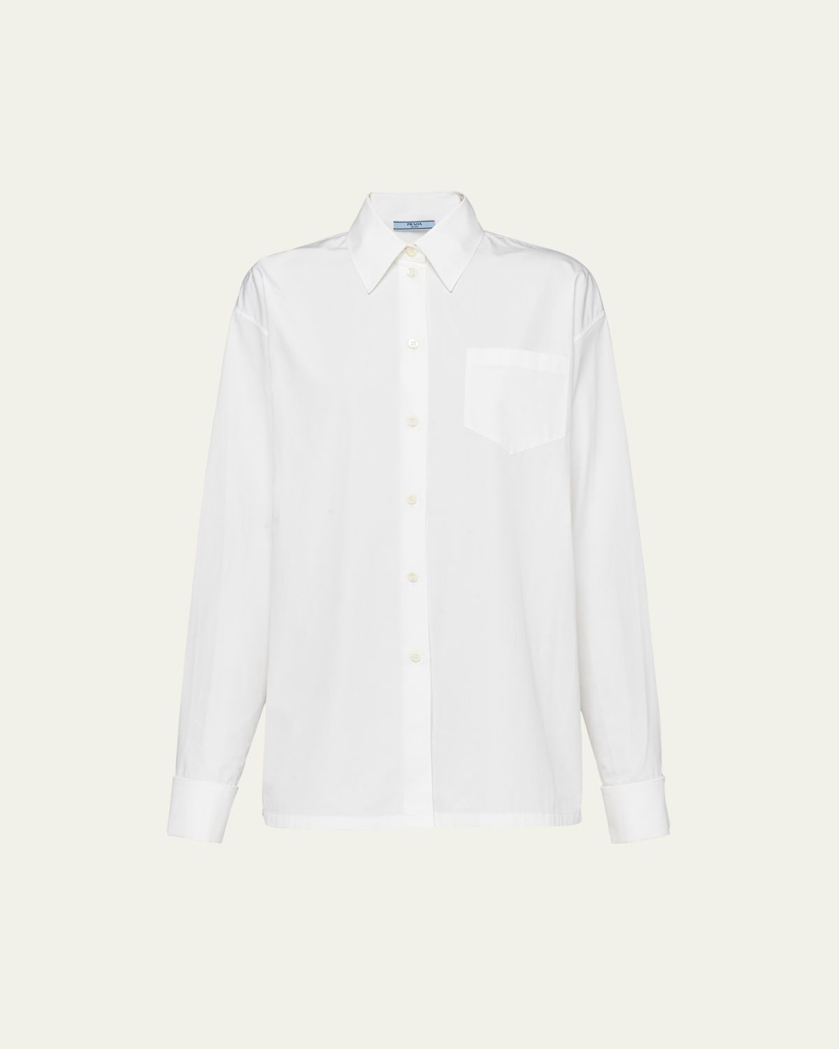 Prada Poplin ave Cufflink Blouse