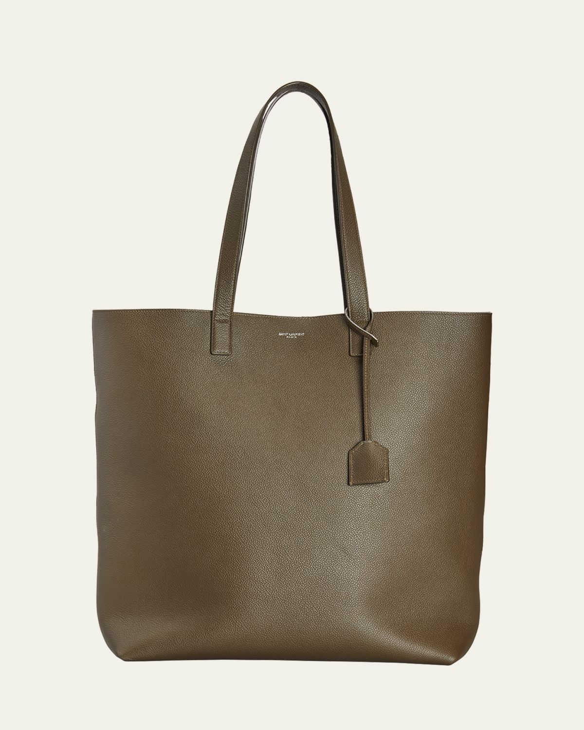 Saint Laurent North-South Leather Shopping Tote Bag