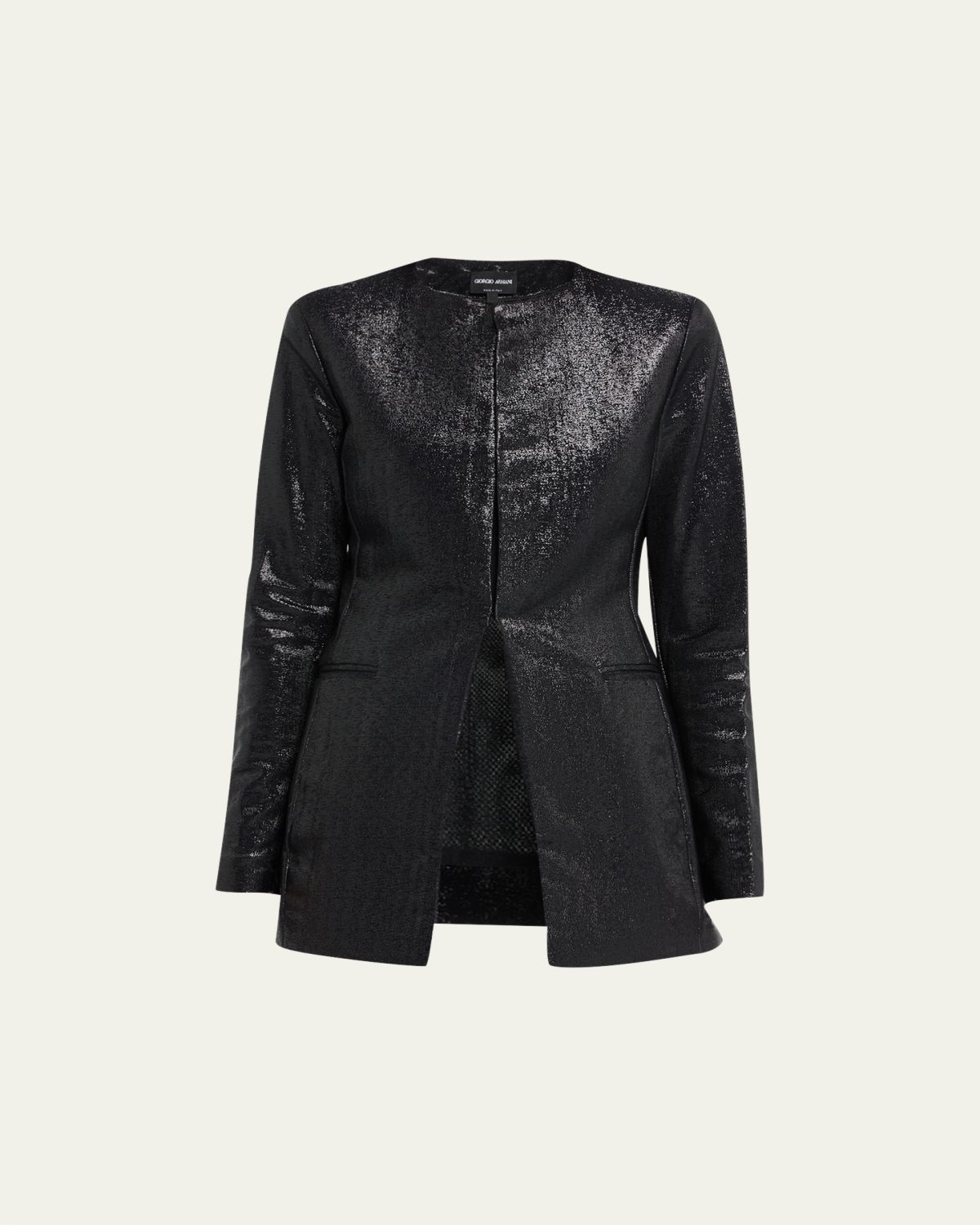 Giorgio Armani Sparkle Collarless Slim Jacket | Thumbnail 6 Giorgio Armani Sparkle Collarless Slim Jacket | Thumbnail 6