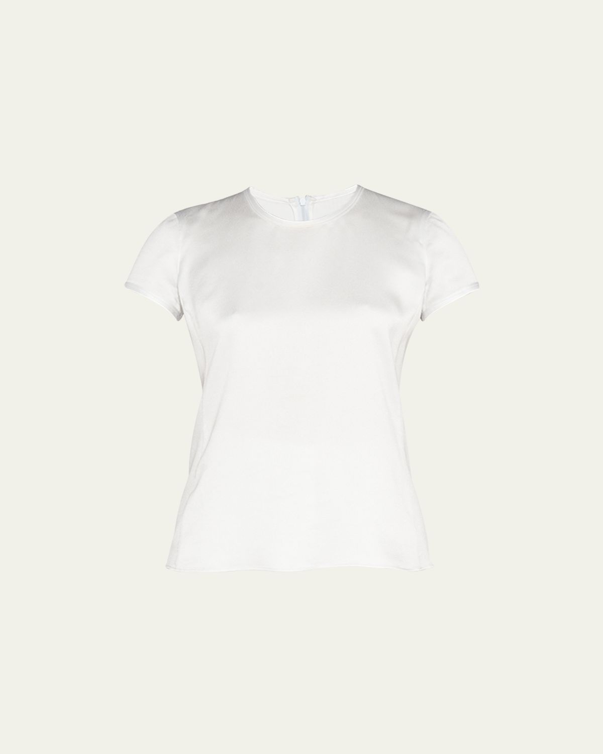 Giorgio Armani Crewneck Short-Sleeve Silk T-Shirt | Thumbnail 6 Giorgio Armani Crewneck Short-Sleeve Silk T-Shirt | Thumbnail 6