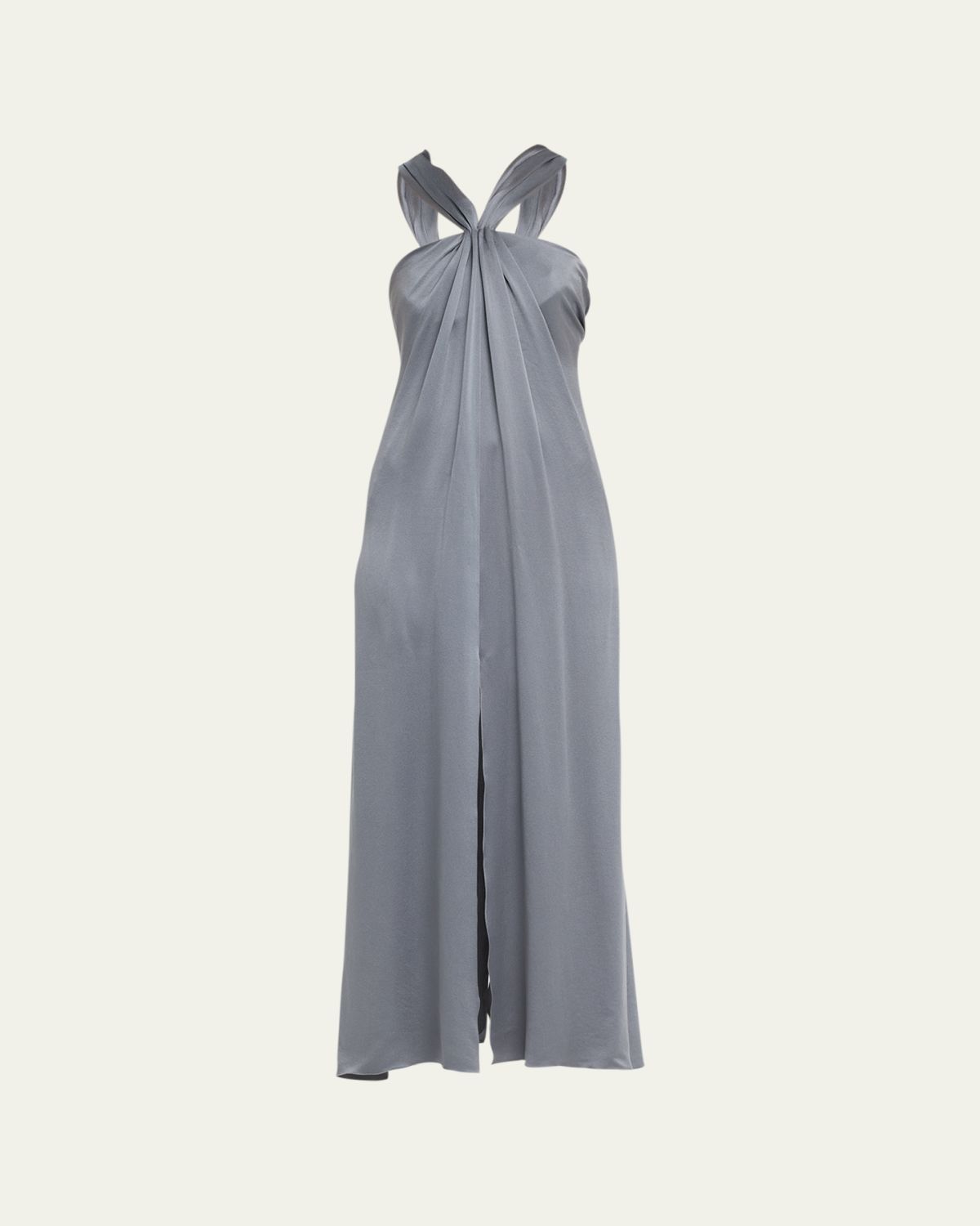 Giorgio Armani Gathered Halter Silk Gown | Thumbnail 6