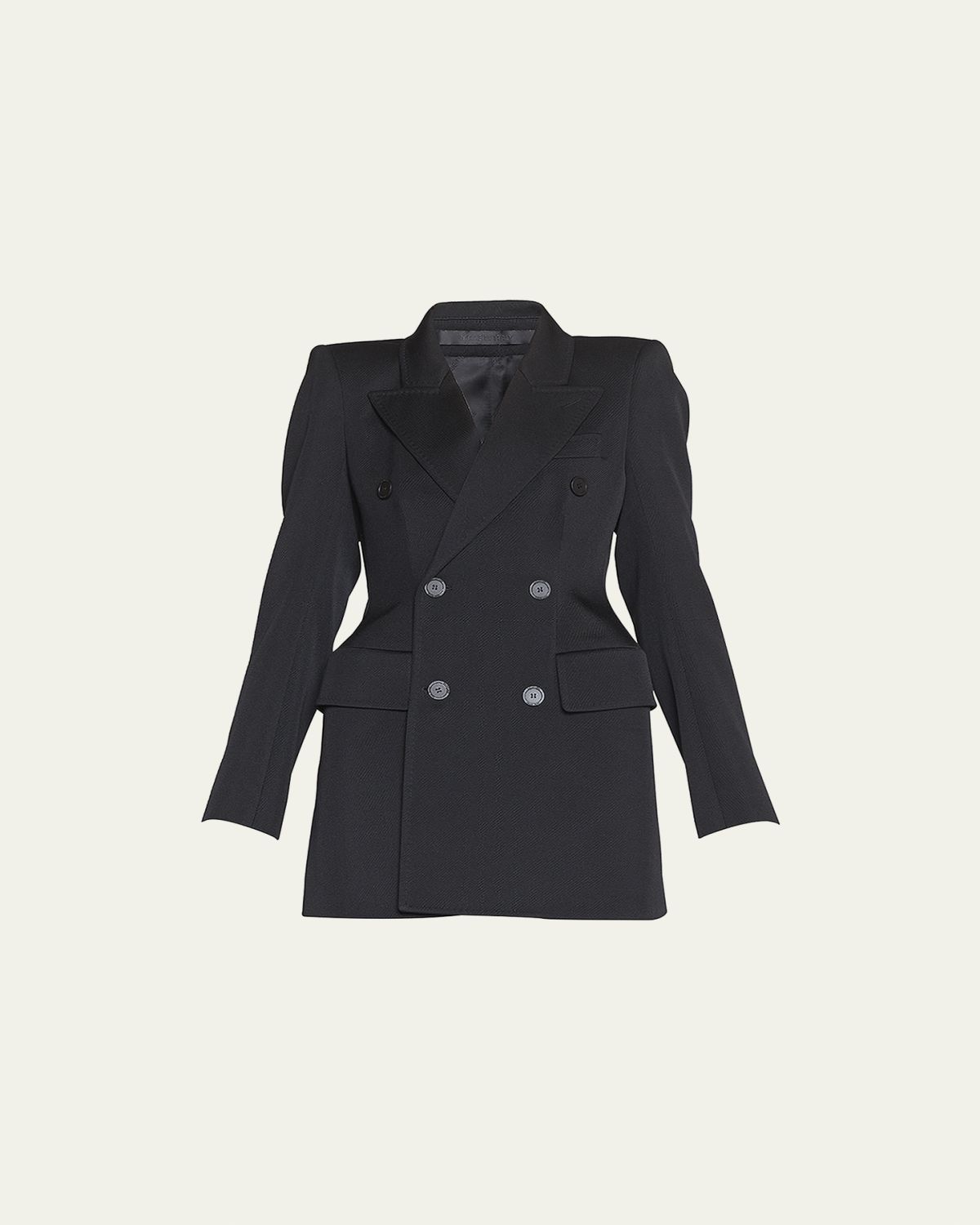Balenciaga Hourglass Double-Breasted Wool Blazer