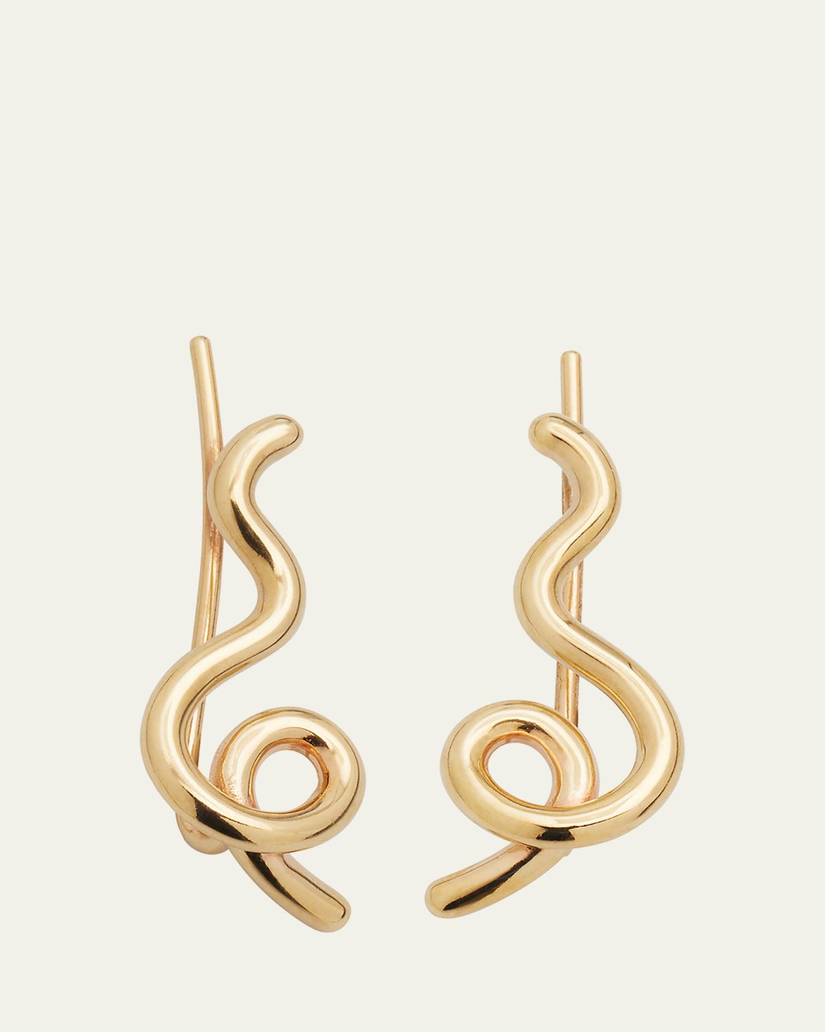 Bea Bongiasca 9K Yellow Gold Wow Mini Climber Earrings