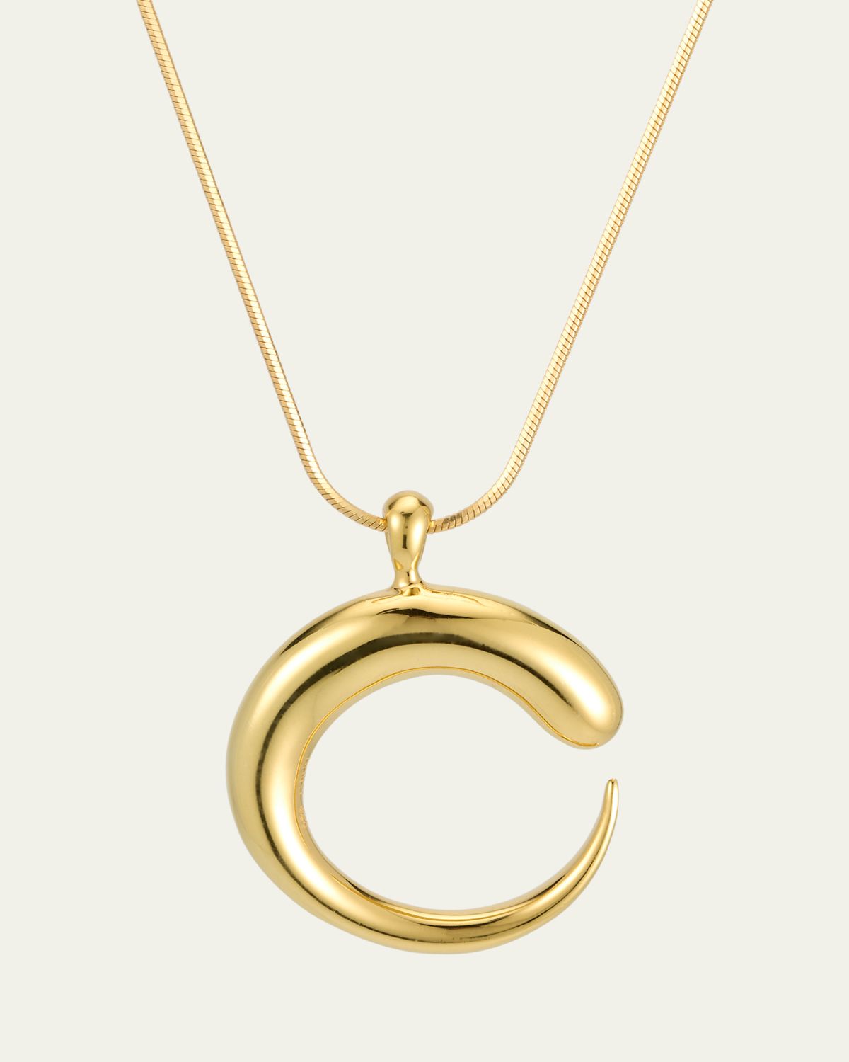 KHIRY Khartoum II Pendant in Nude Polished 18K Gold Vermeil