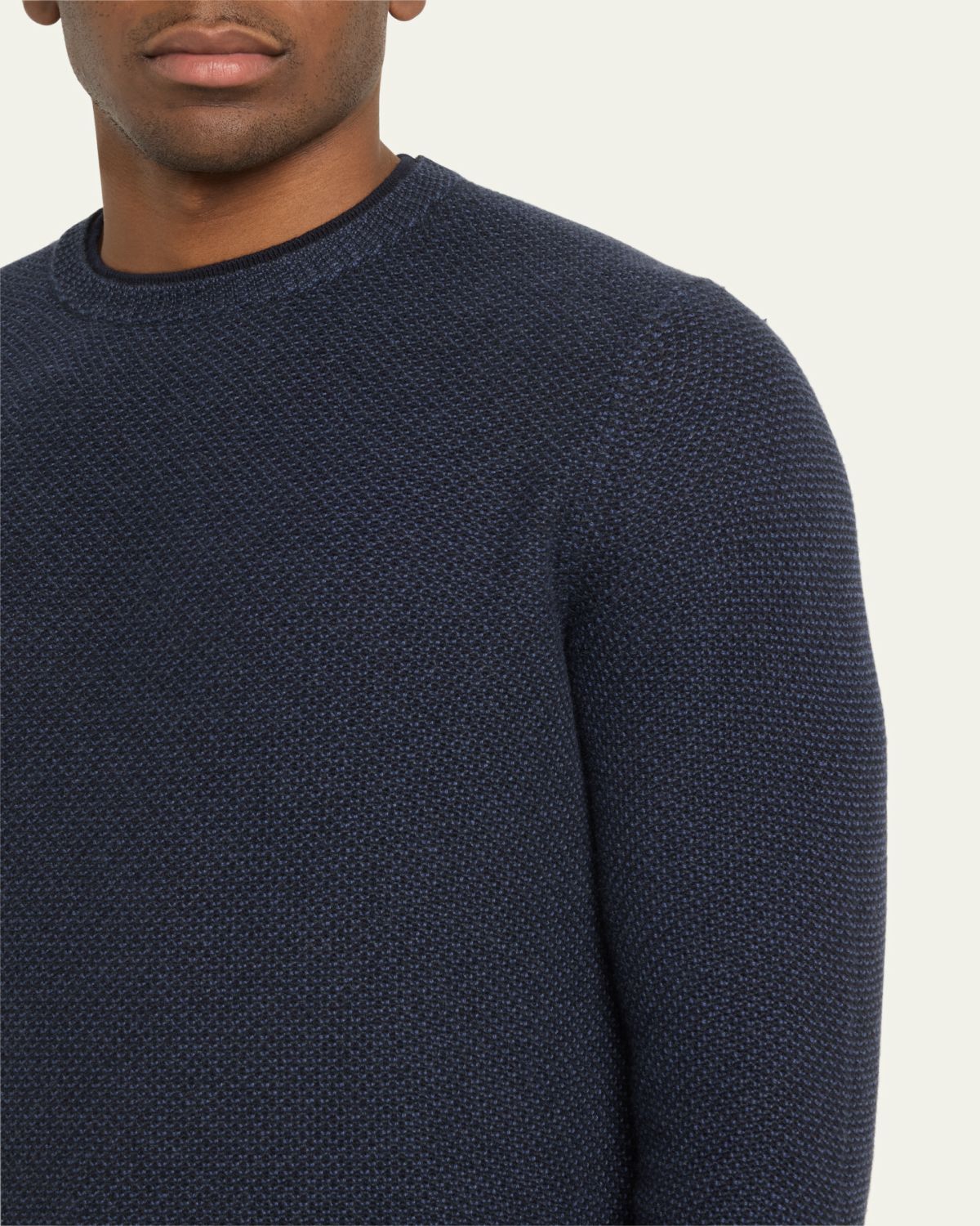 Loro Piana Men's Cashmere Girocollo City Crewneck Sweater | Thumbnail 9 Loro Piana Men's Cashmere Girocollo City Crewneck Sweater | Thumbnail 9