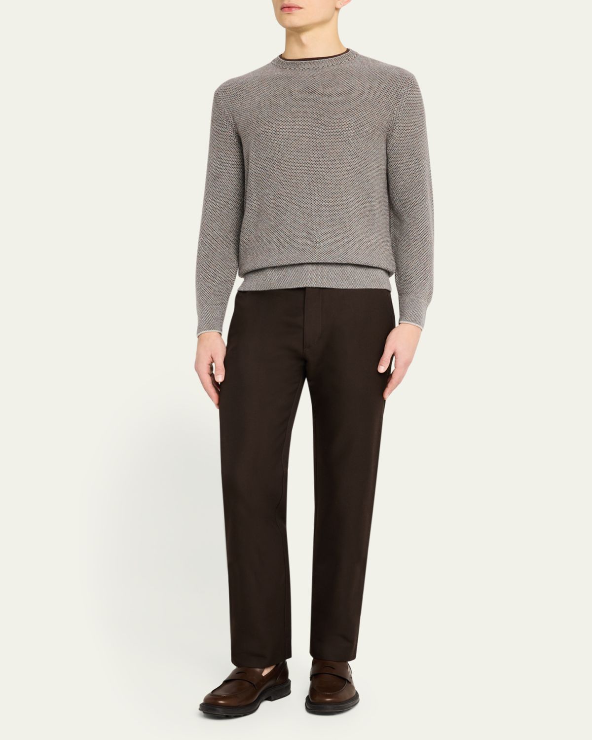 Loro Piana Men's Cashmere Girocollo City Crewneck Sweater | Thumbnail 10 Loro Piana Men's Cashmere Girocollo City Crewneck Sweater | Thumbnail 10