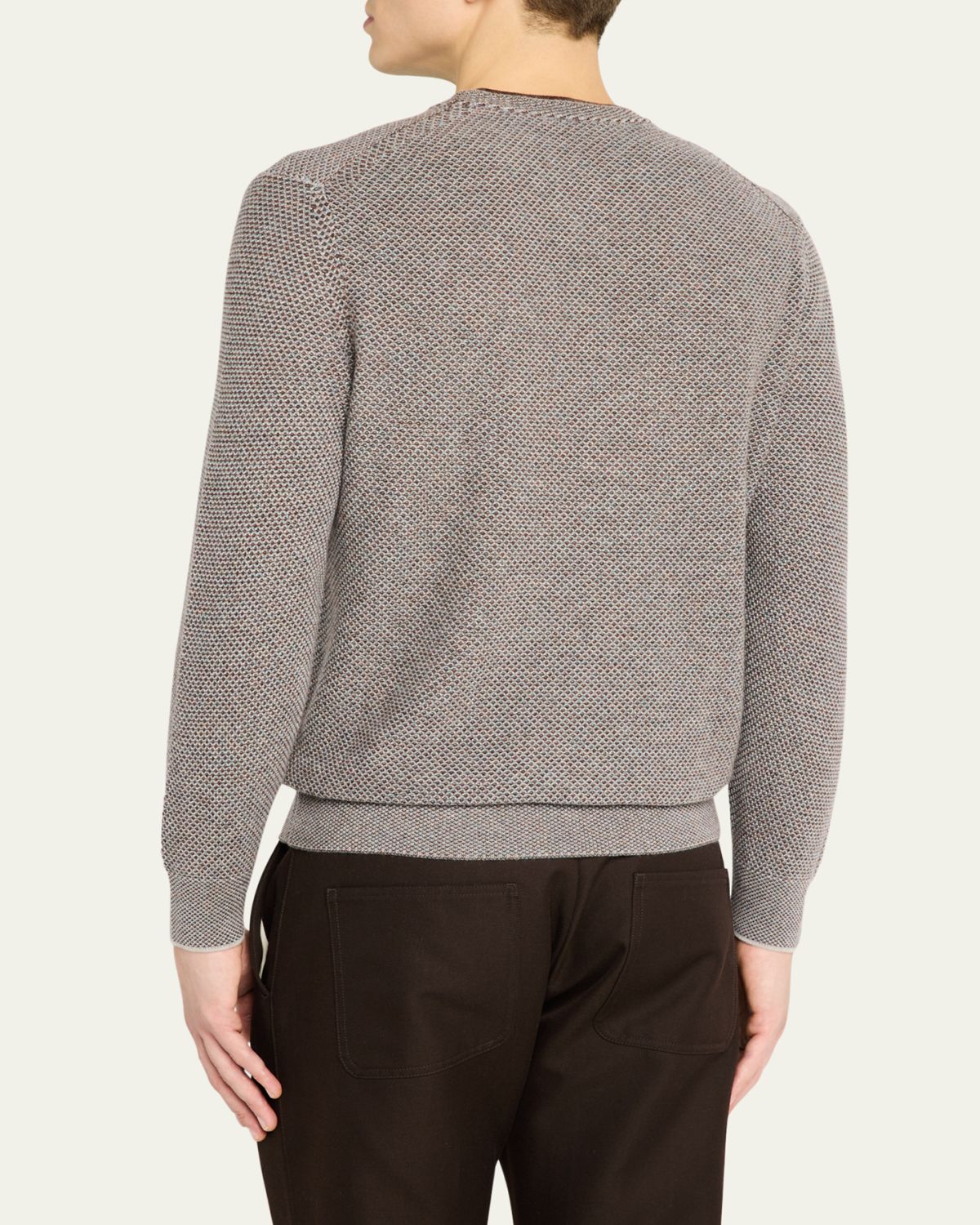 Loro Piana Men's Cashmere Girocollo City Crewneck Sweater | Thumbnail 11 Loro Piana Men's Cashmere Girocollo City Crewneck Sweater | Thumbnail 11