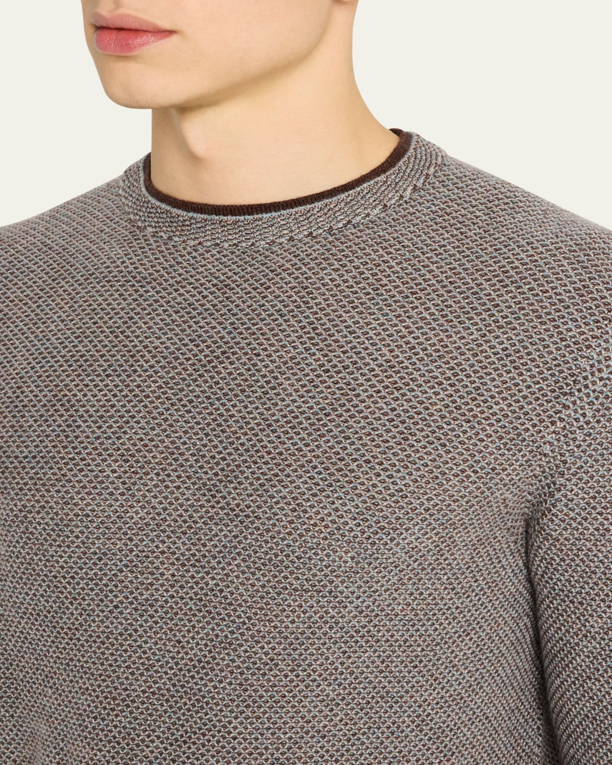 Loro Piana Men's Cashmere Girocollo City Crewneck Sweater | Thumbnail 13 Loro Piana Men's Cashmere Girocollo City Crewneck Sweater | Thumbnail 13