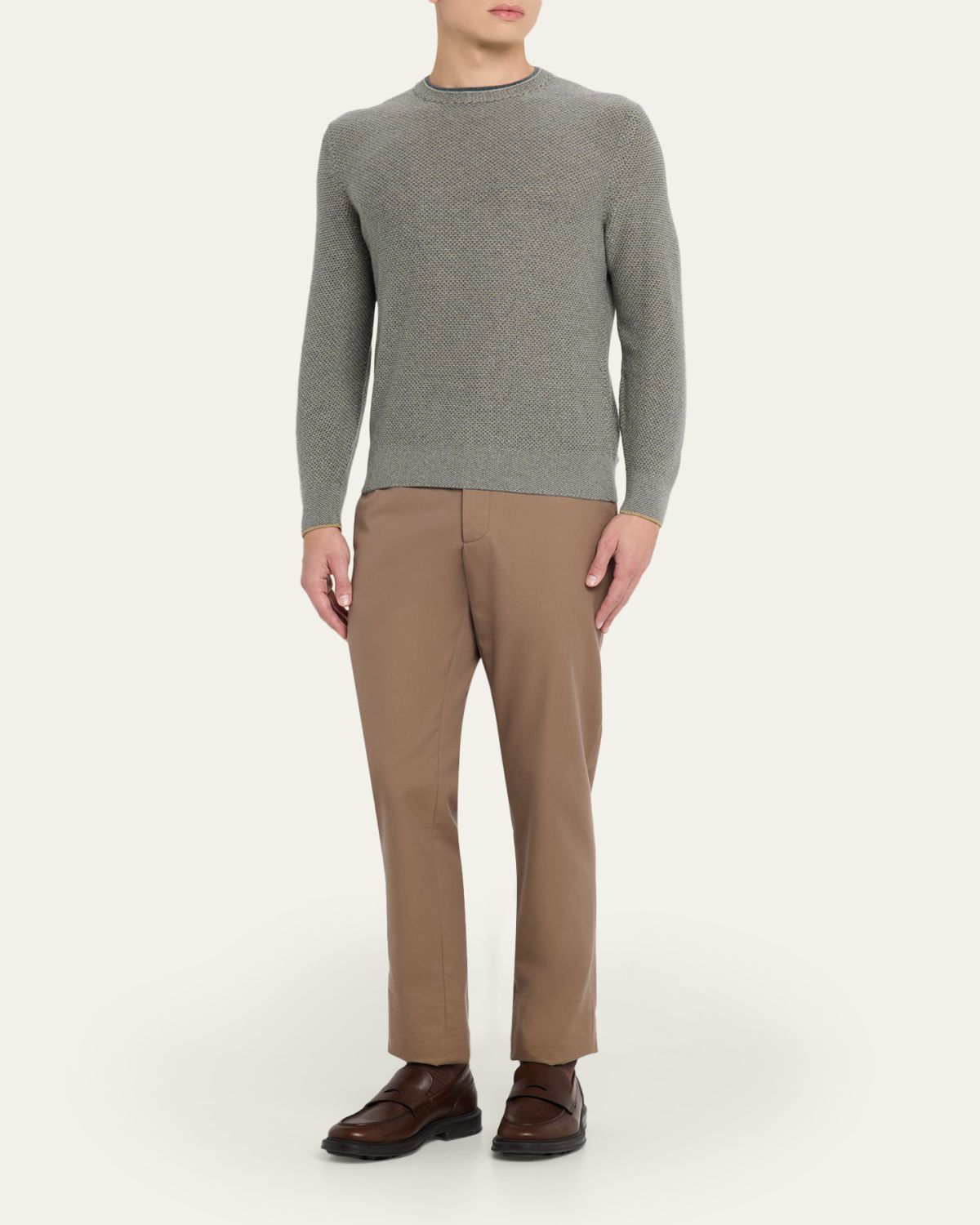 Loro Piana Men's Cashmere Girocollo City Crewneck Sweater | Thumbnail 14 Loro Piana Men's Cashmere Girocollo City Crewneck Sweater | Thumbnail 14
