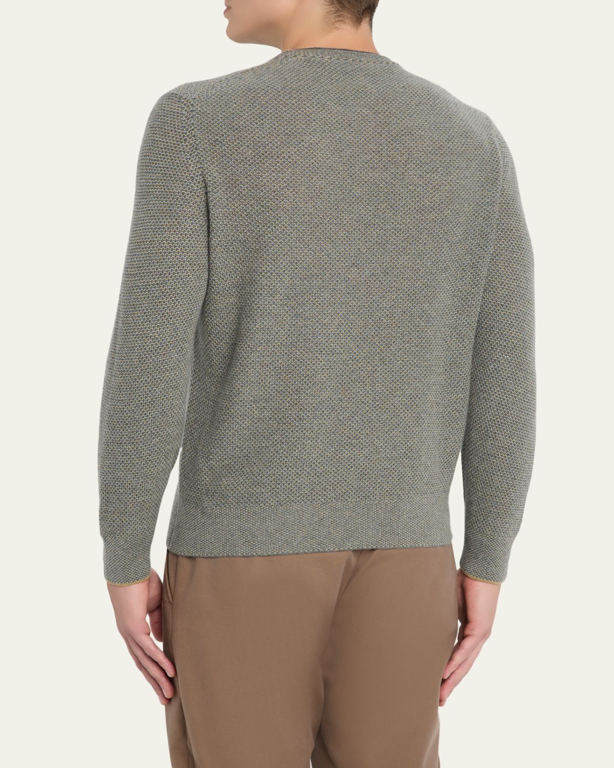 Loro Piana Men's Cashmere Girocollo City Crewneck Sweater | Thumbnail 15 Loro Piana Men's Cashmere Girocollo City Crewneck Sweater | Thumbnail 15