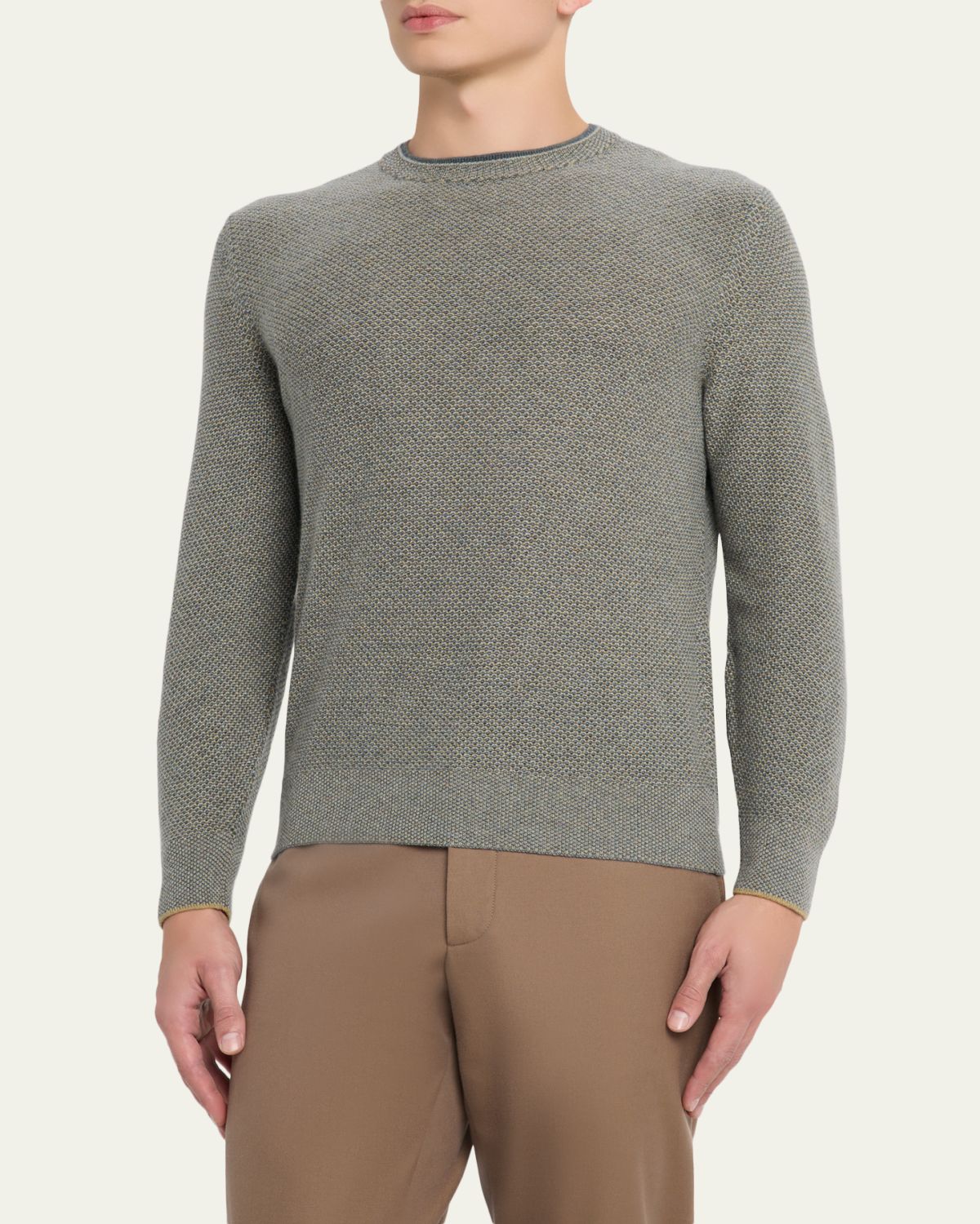 Loro Piana Men's Cashmere Girocollo City Crewneck Sweater | Thumbnail 16 Loro Piana Men's Cashmere Girocollo City Crewneck Sweater | Thumbnail 16