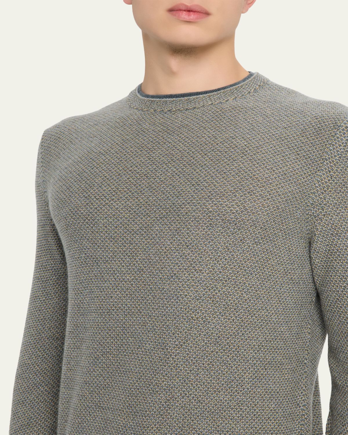 Loro Piana Men's Cashmere Girocollo City Crewneck Sweater | Thumbnail 17 Loro Piana Men's Cashmere Girocollo City Crewneck Sweater | Thumbnail 17