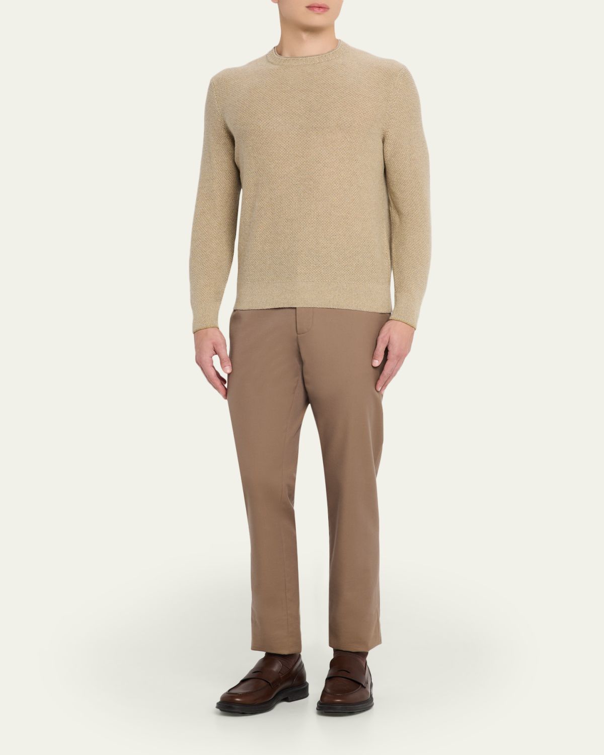 Loro Piana Men's Cashmere Girocollo City Crewneck Sweater | Thumbnail 14 Loro Piana Men's Cashmere Girocollo City Crewneck Sweater | Thumbnail 14