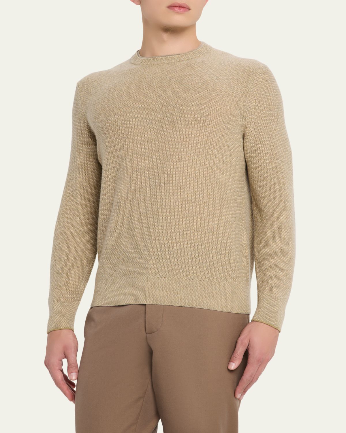 Loro Piana Men's Cashmere Girocollo City Crewneck Sweater | Thumbnail 16 Loro Piana Men's Cashmere Girocollo City Crewneck Sweater | Thumbnail 16