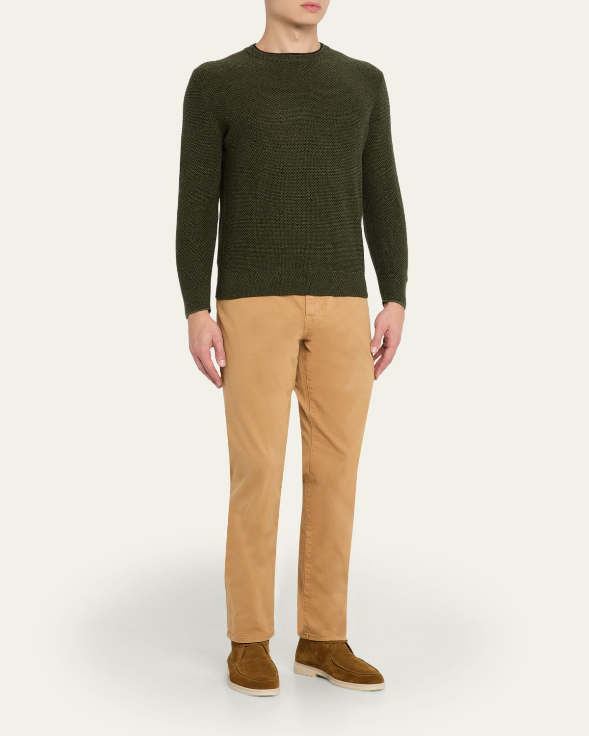 Loro Piana Men's Cashmere Girocollo City Crewneck Sweater | Thumbnail 14 Loro Piana Men's Cashmere Girocollo City Crewneck Sweater | Thumbnail 14