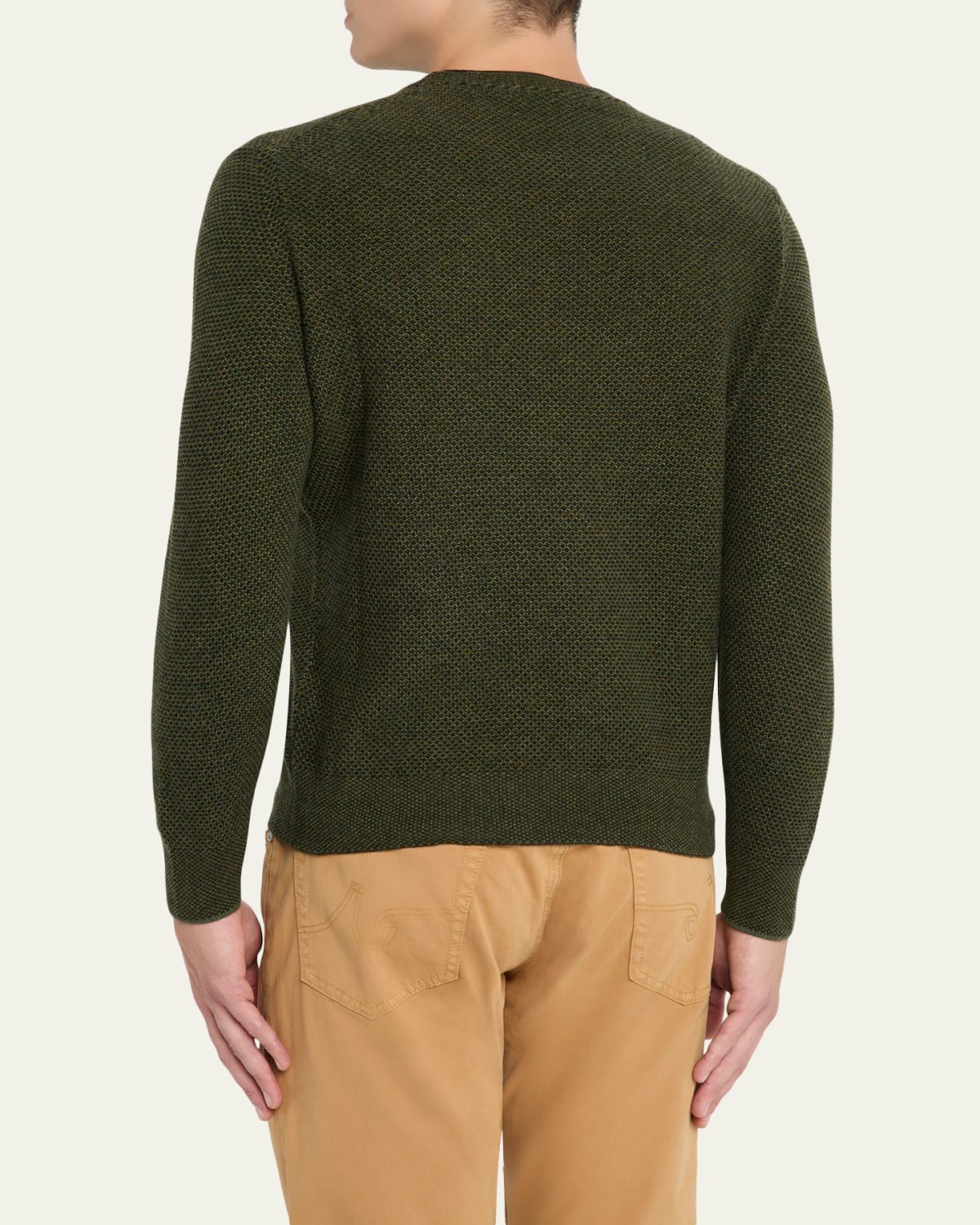 Loro Piana Men's Cashmere Girocollo City Crewneck Sweater | Thumbnail 15 Loro Piana Men's Cashmere Girocollo City Crewneck Sweater | Thumbnail 15