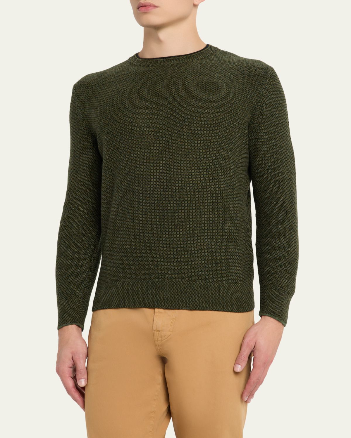 Loro Piana Men's Cashmere Girocollo City Crewneck Sweater | Thumbnail 16 Loro Piana Men's Cashmere Girocollo City Crewneck Sweater | Thumbnail 16