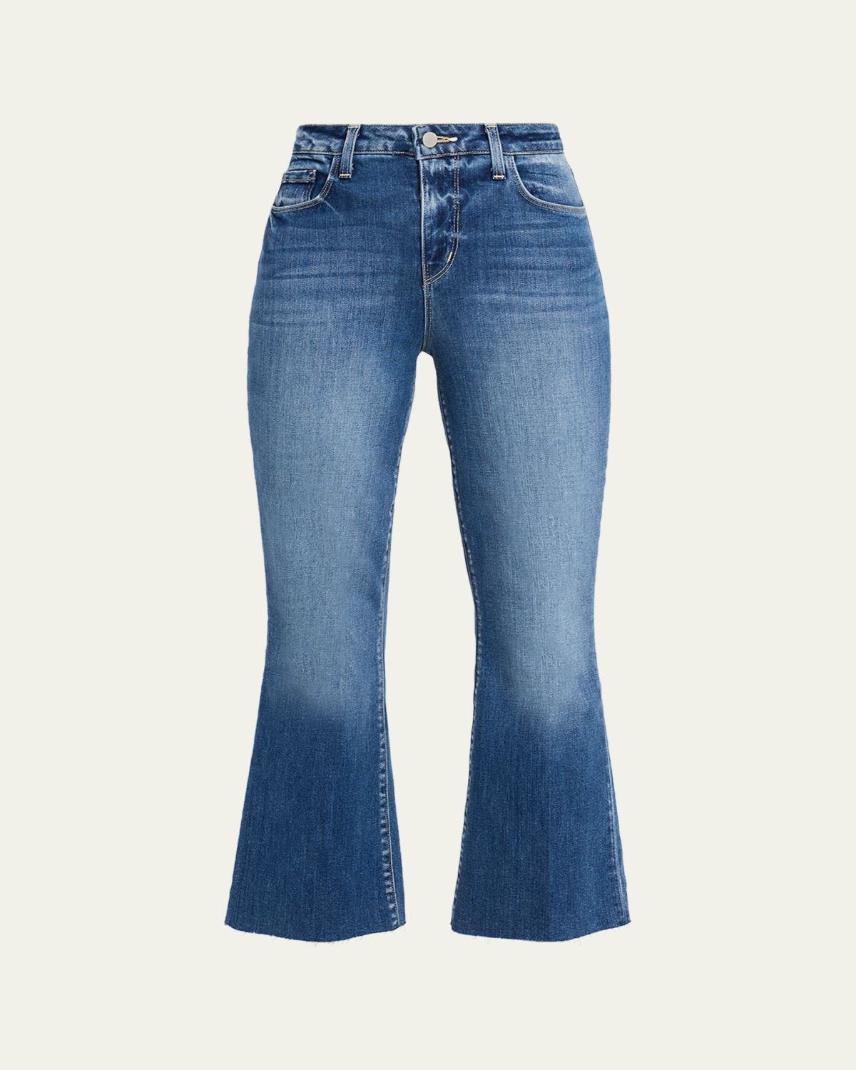 L 'Agence Kendra High Rise Crop Flare Jeans