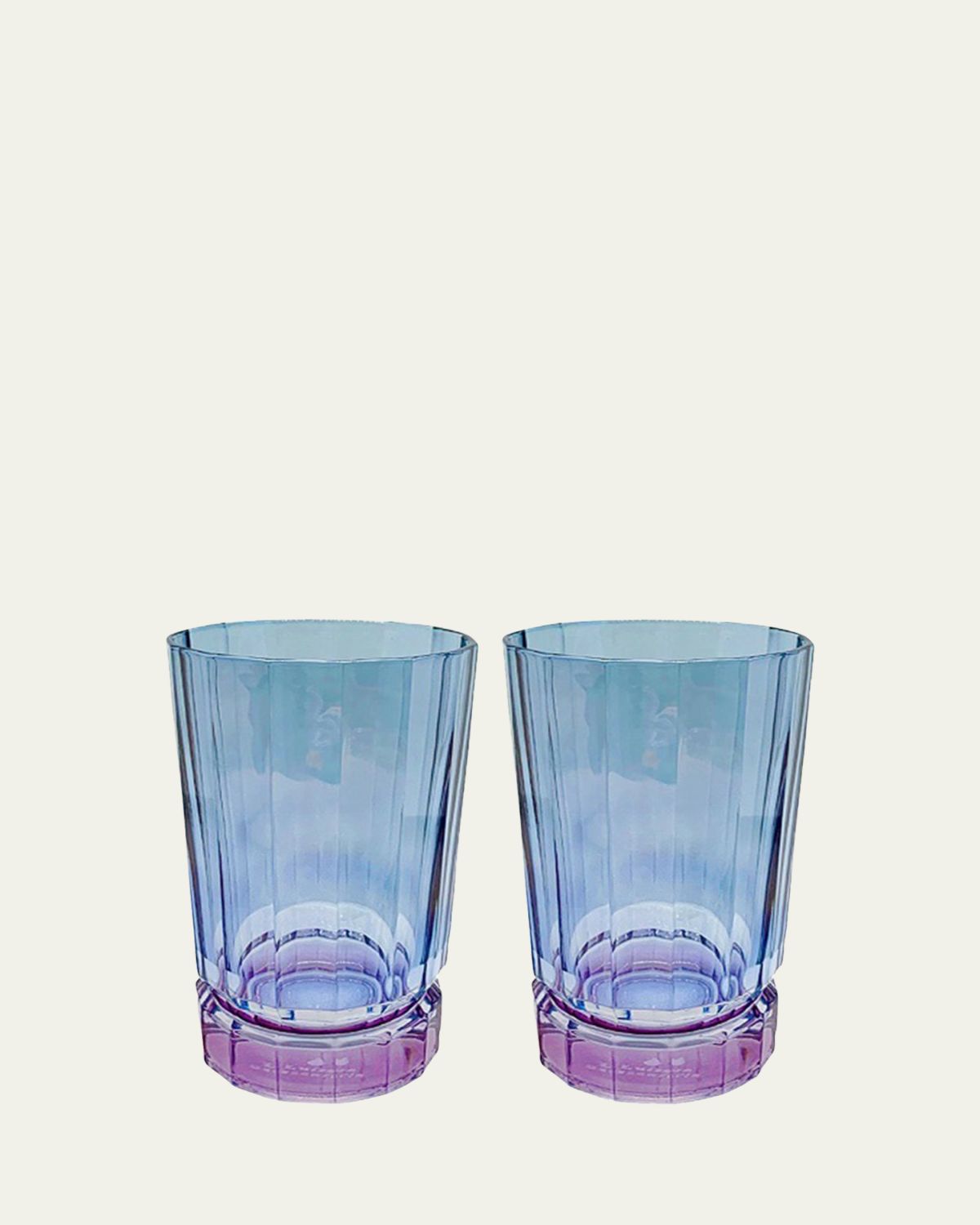Luisa Beccaria Blue Shaded Glass Tumblers, Set of 2