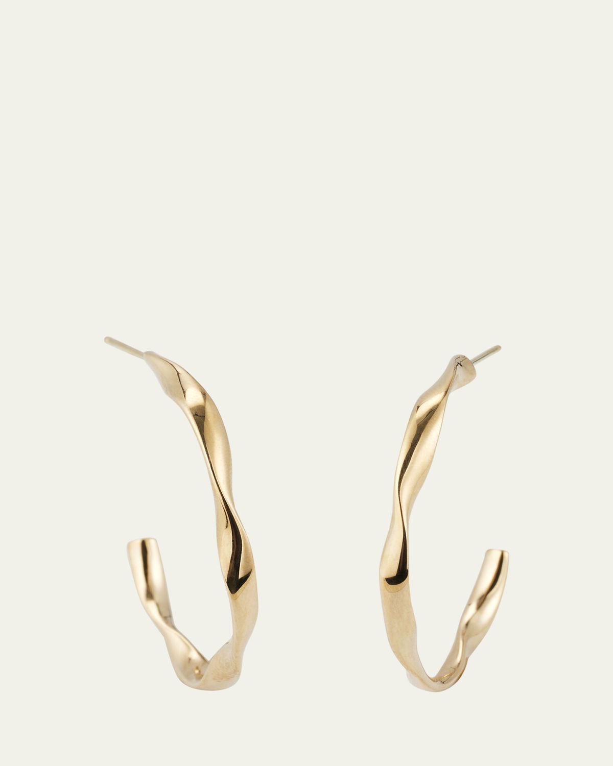 Meredith Frederick 14k Yellow Gold Twisted Hoop Earrings | Thumbnail 5