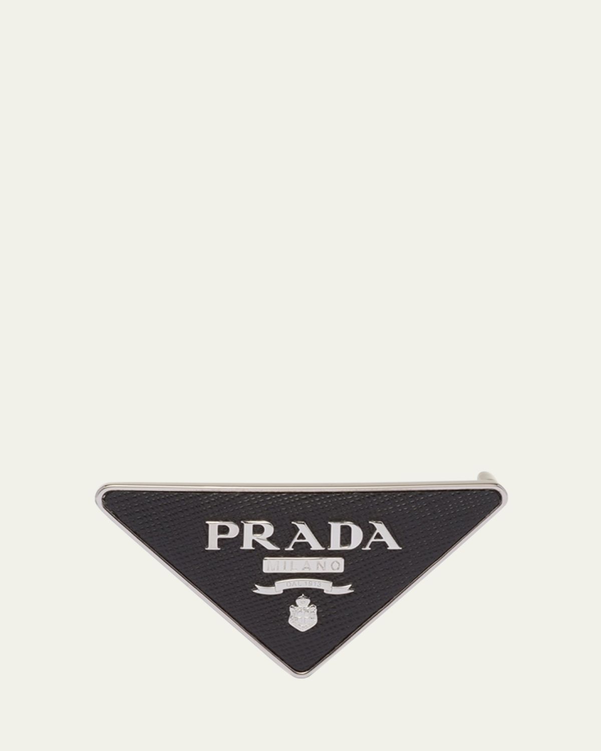 Prada Men's Saffiano Leather Triangle Belt Buckle
