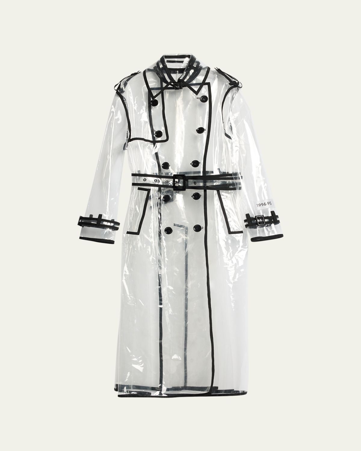 Dolce & Gabbana Light PVC Double-Breasted Trench Coat