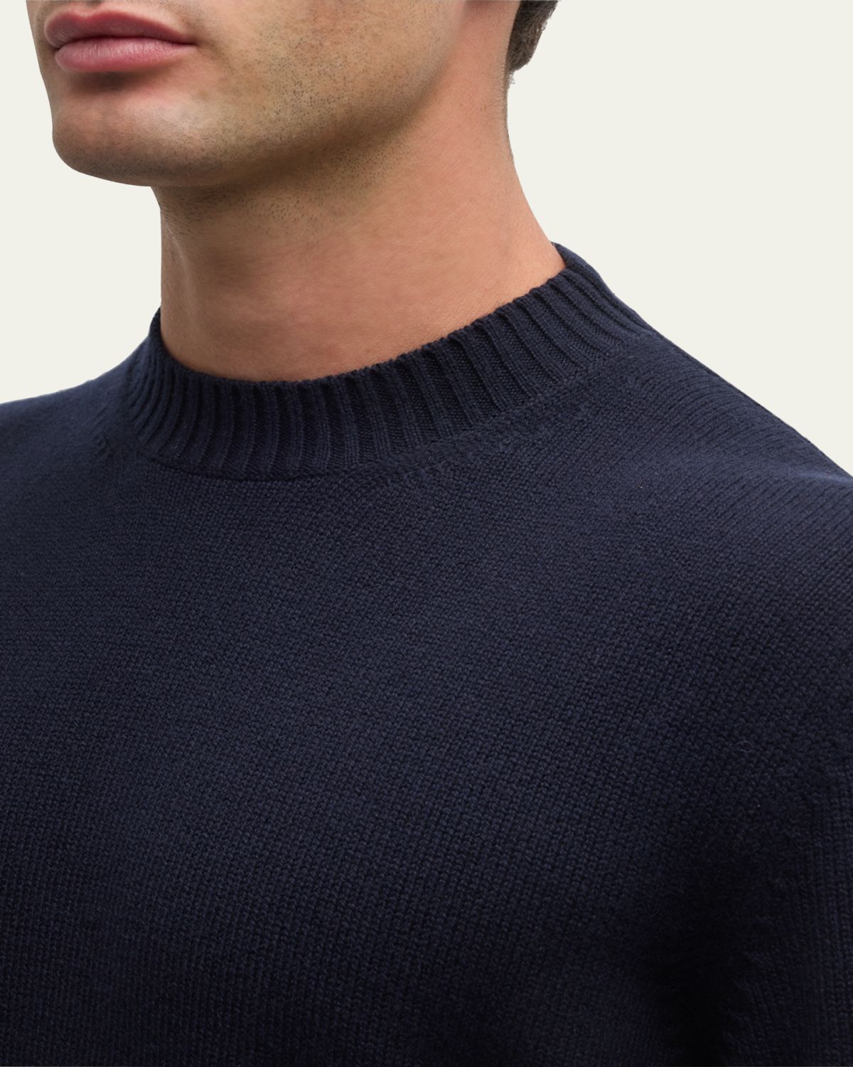 Loro Piana Men's Girocollo Baby Cashmere Crewneck Sweater | Thumbnail 5 Loro Piana Men's Girocollo Baby Cashmere Crewneck Sweater | Thumbnail 5