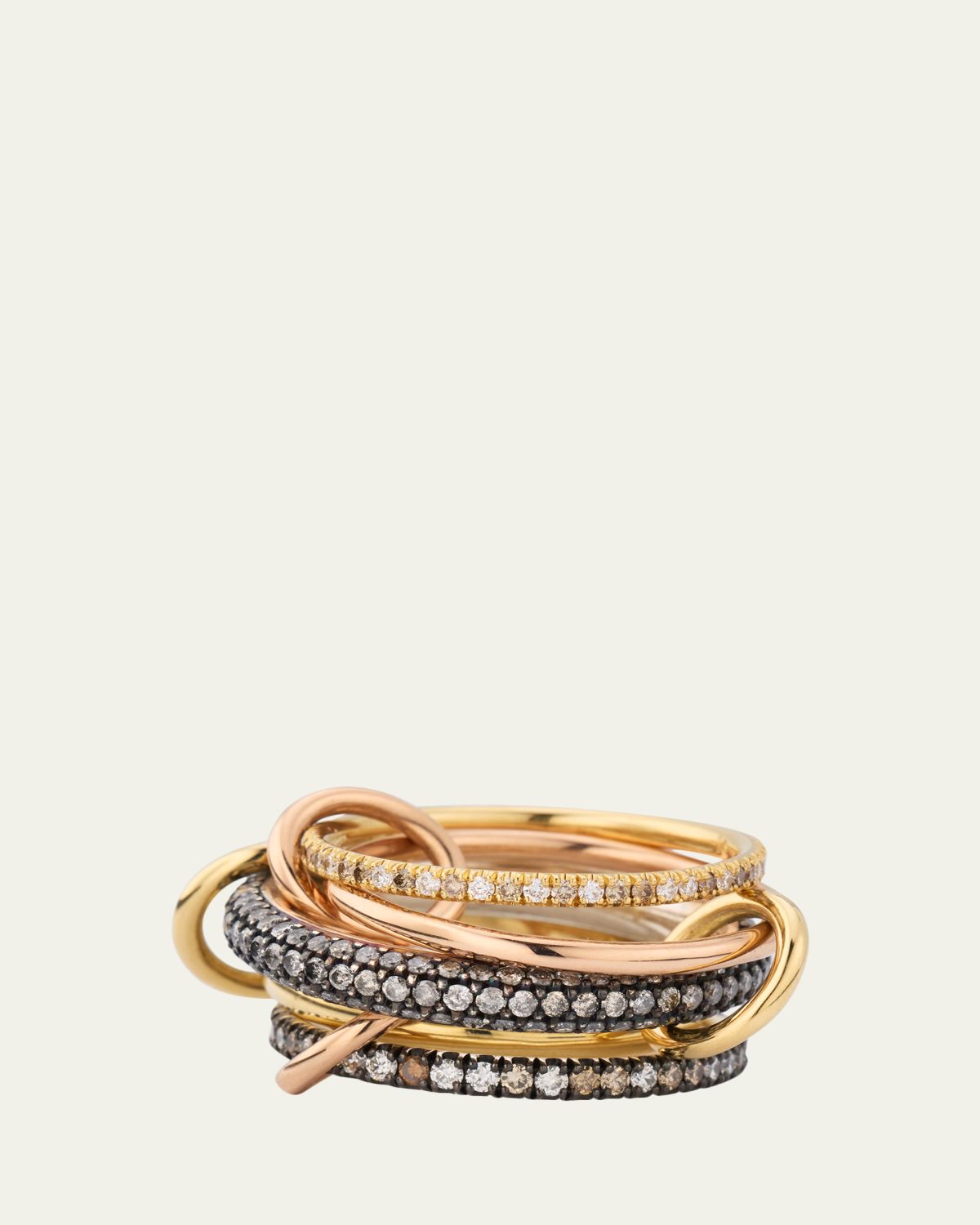 Spinelli Kilcollin Leo Mixed-Metal Statement Ring with Diamonds | Thumbnail 5