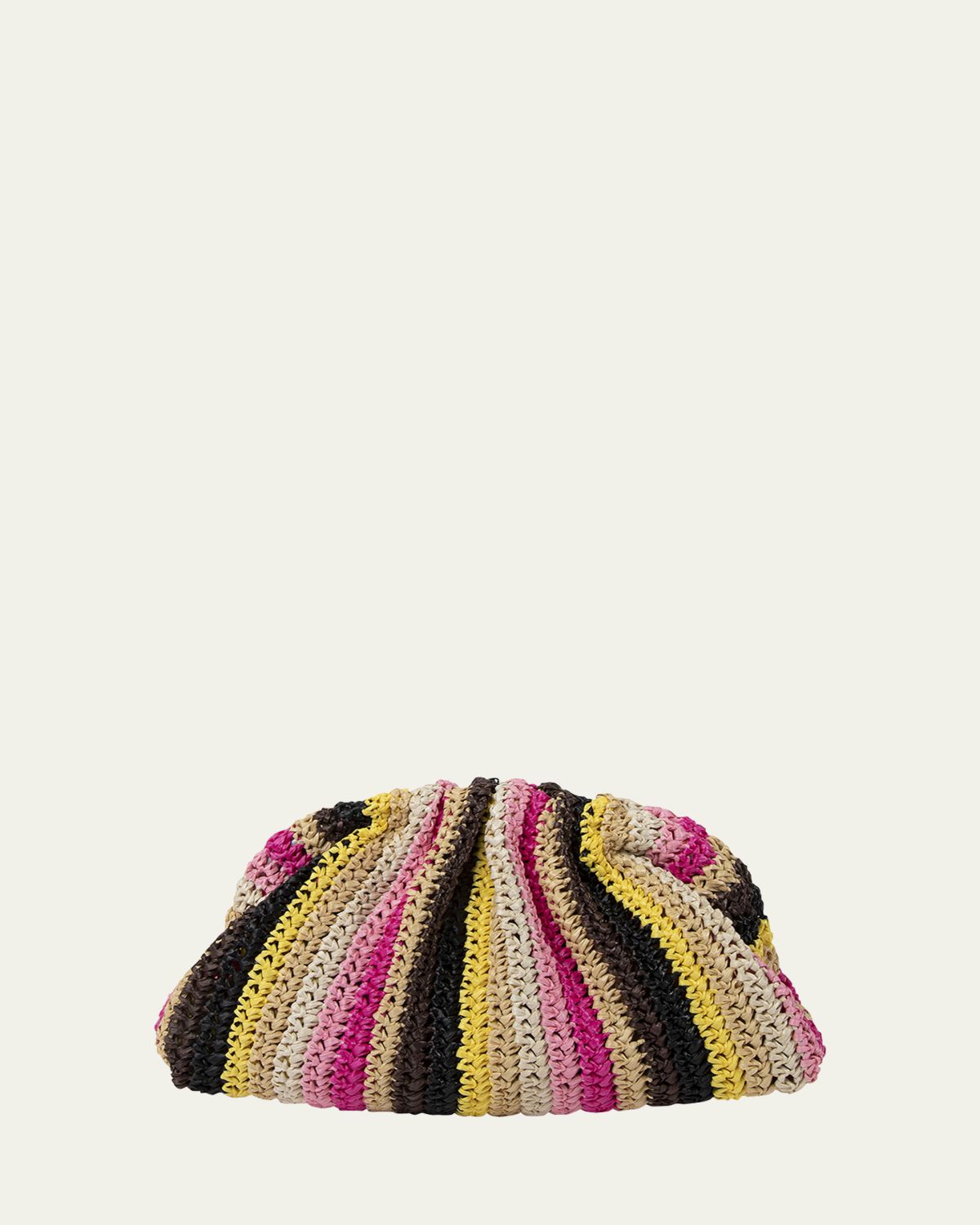 Maria La Rosa Game Crochet Clutch Bag with Chain Strap