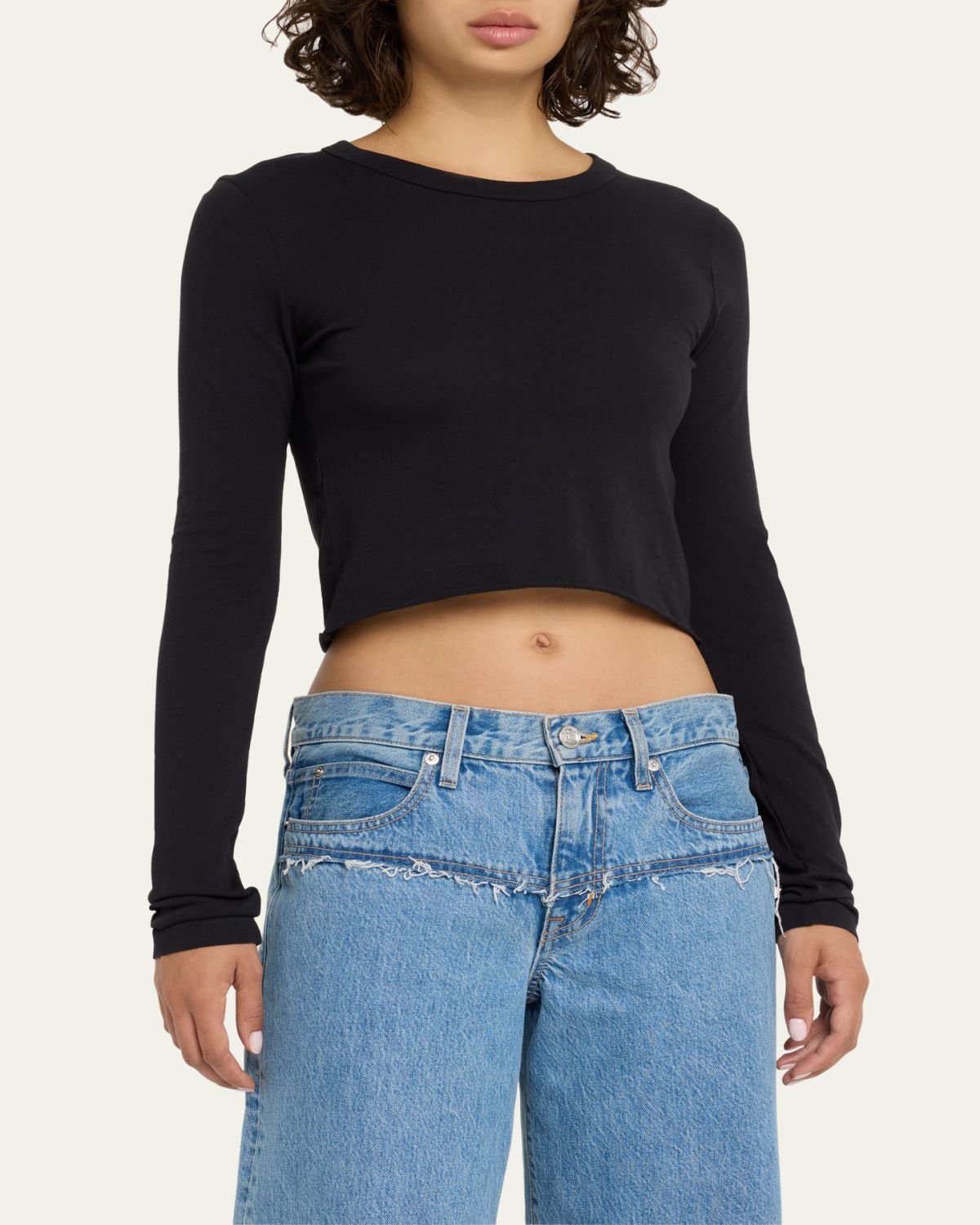 SLVRLAKE Long Sleeve Cropped Baby Tee | Thumbnail 4 SLVRLAKE Long Sleeve Cropped Baby Tee | Thumbnail 4