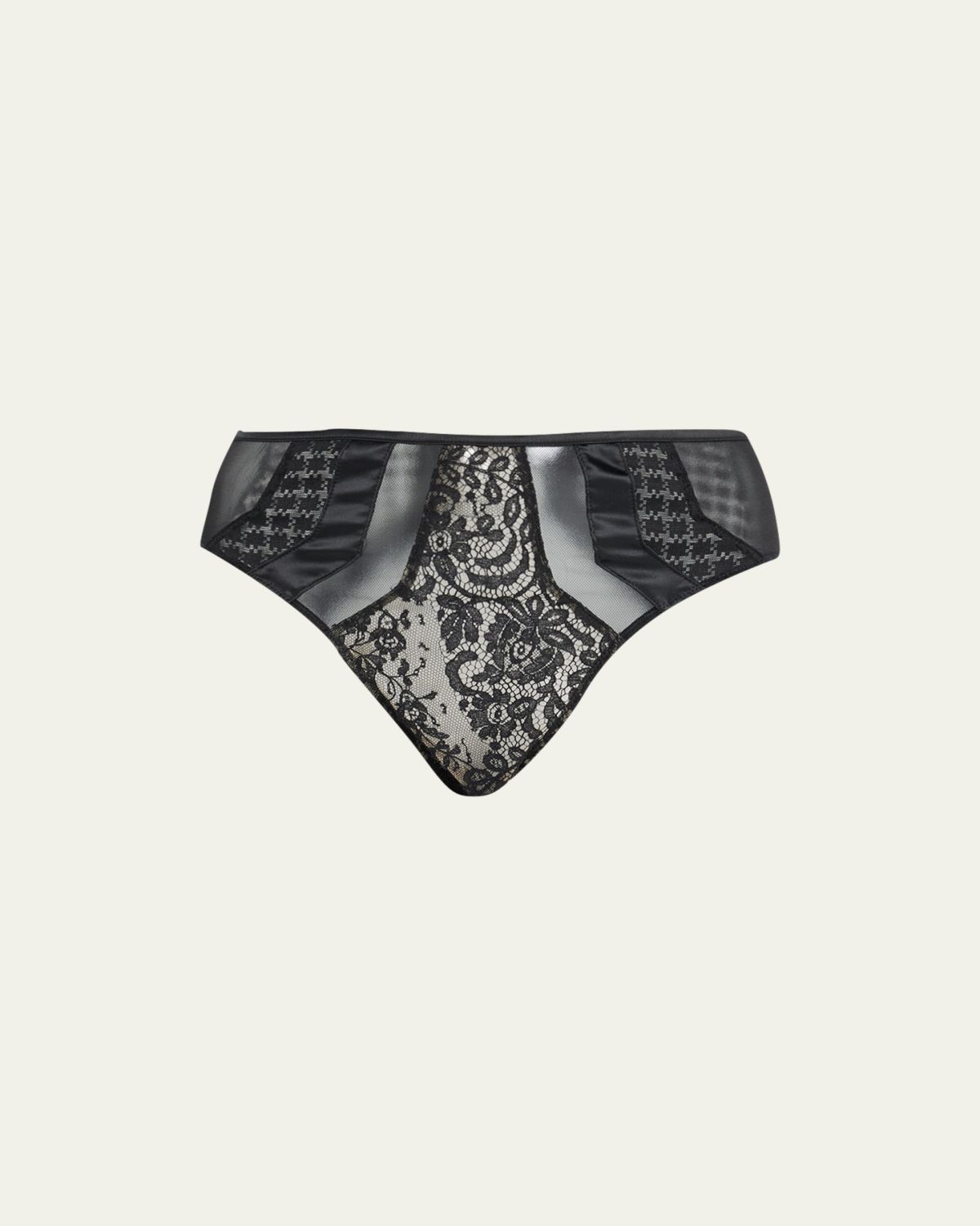 Livy Macy High-Rise Lace & Mesh Briefs