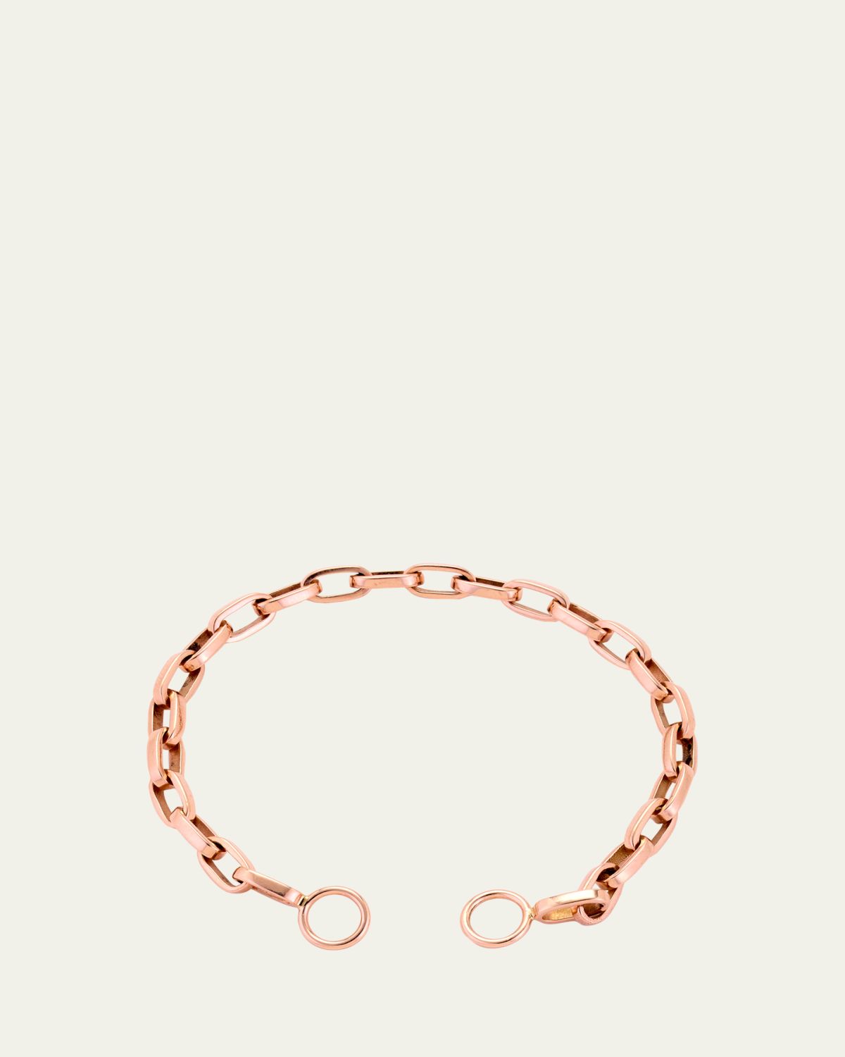 Marla Aaron Handmade Biker Chain Bracelet in 14K Rose Gold, 6"L