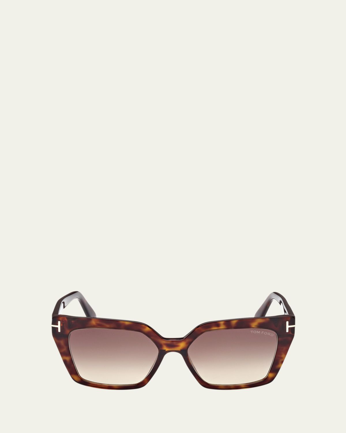 TOM FORD Havana Acetate Cat-Eye Sunglasses