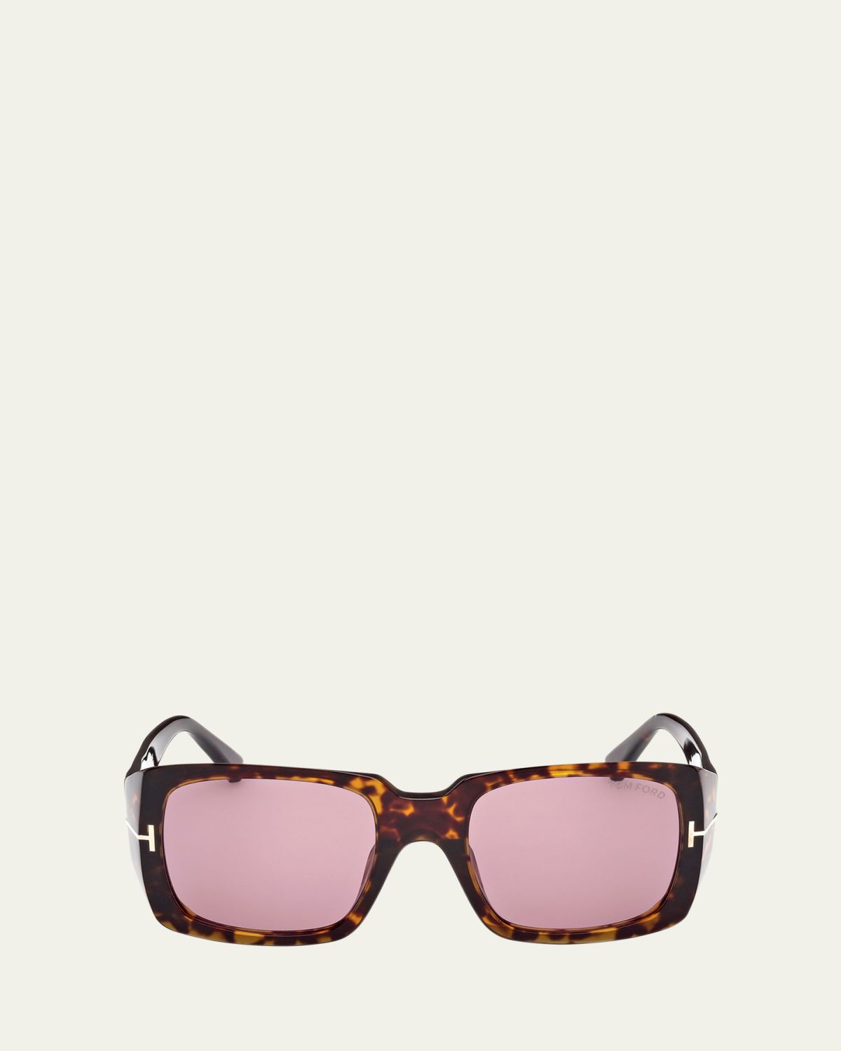 TOM FORD Tortoise Square Acetate Sunglasses | Thumbnail 4
