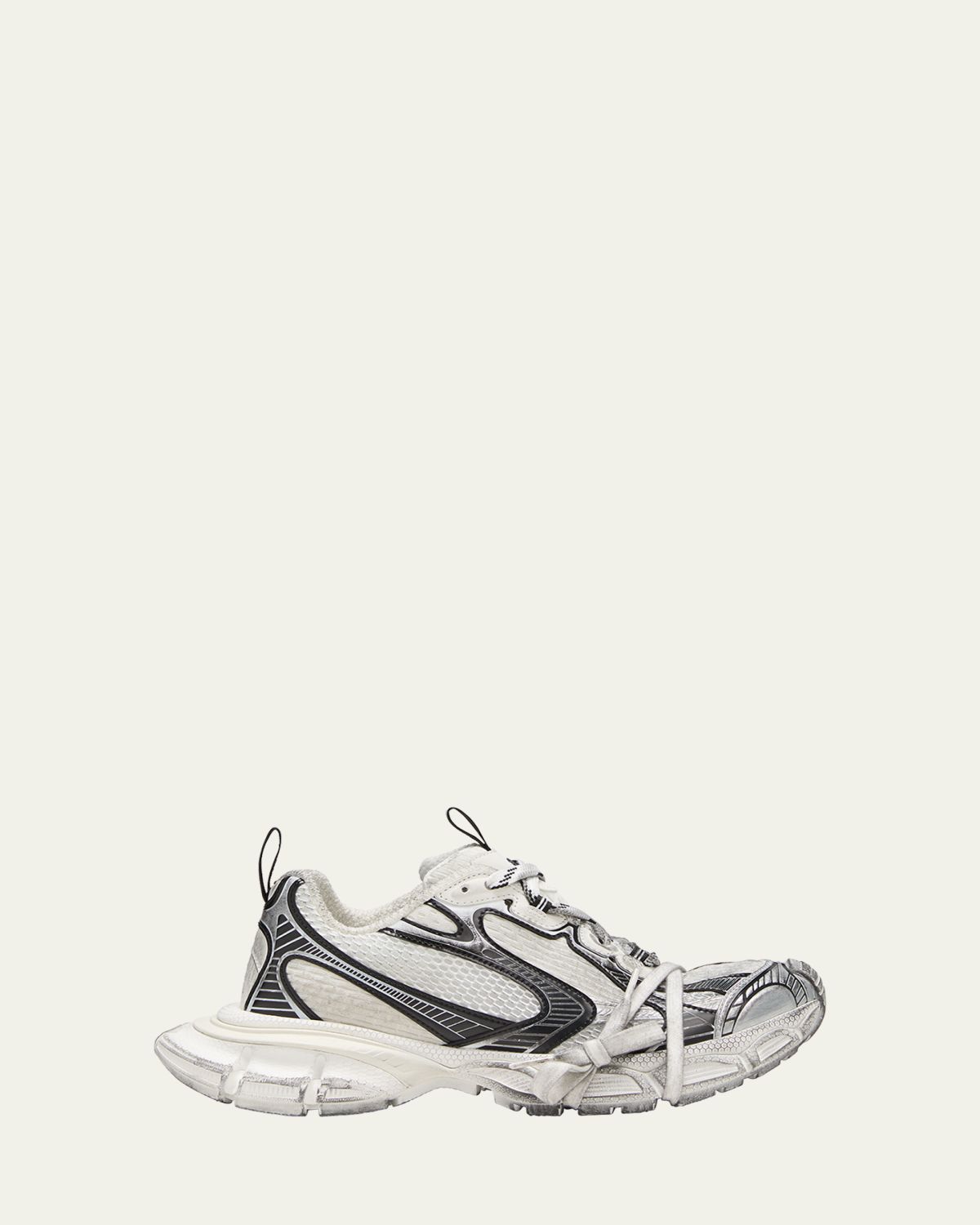 Balenciaga 3XL Metallic Mesh Lace Trainer Sneakers