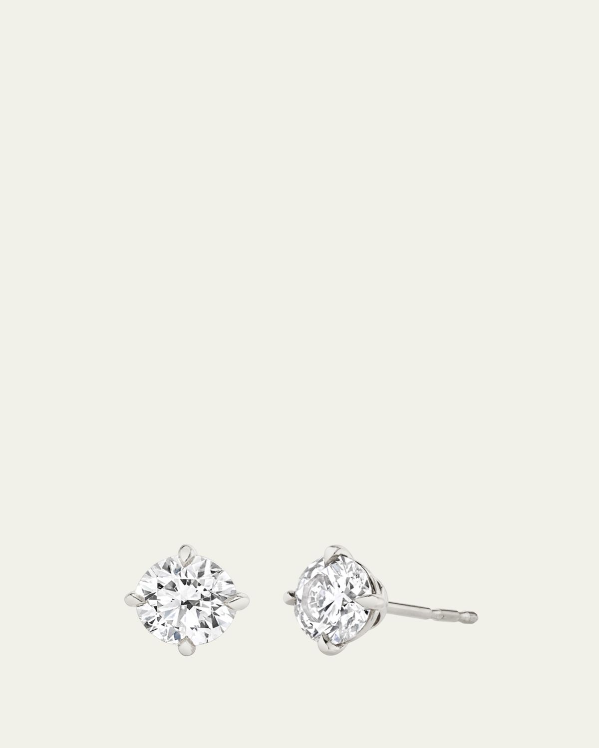 VRAI Brilliant Round Solitaire Lab Created/ Created Diamond Stud Earrings