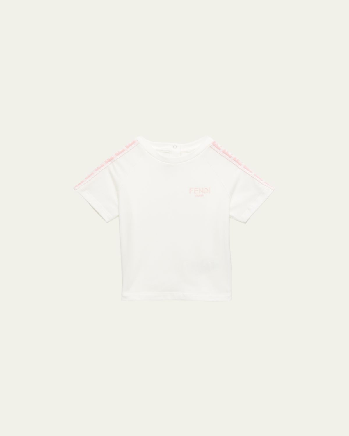 Fendi Kid's FF Tape Short-Sleeve T-Shirt, Size 3M-12M