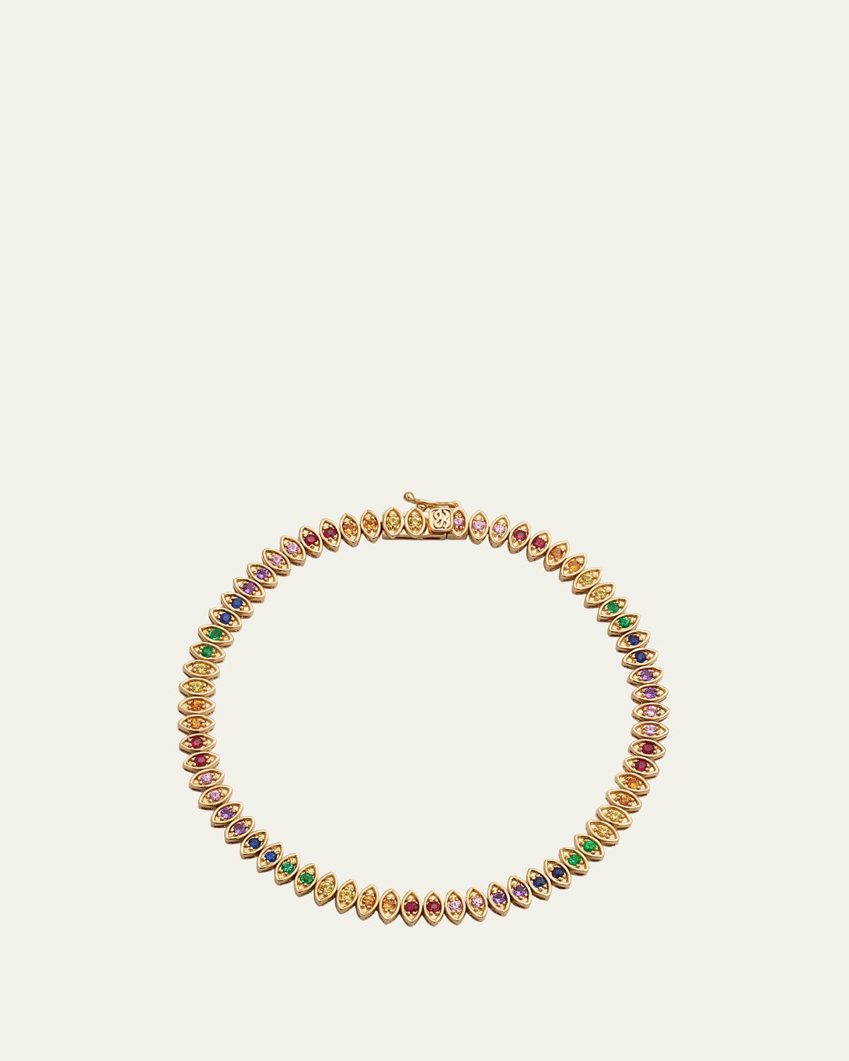 Sydney Evan 14k Yellow Gold Marquise Evil Eye Tennis Bracelet