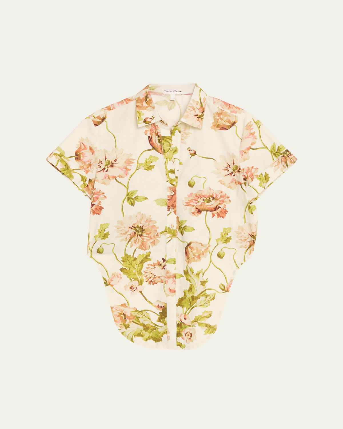 Cara Cara Asbury Tie-Front Cotton Button-Front Top