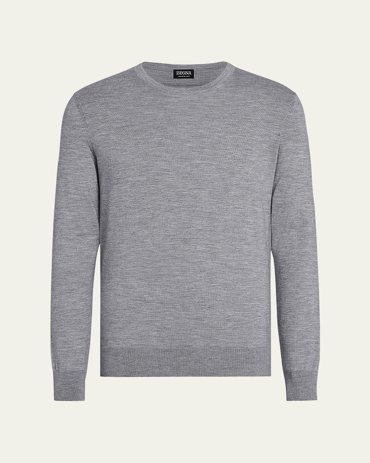 ZEGNA Men's Casheta Cashmere-Silk Crewneck Sweater
