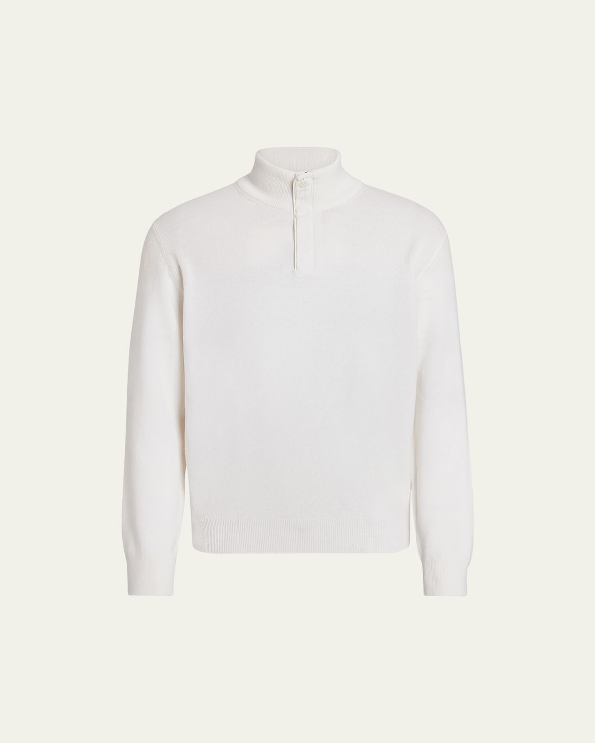 ZEGNA Men 's Oasi Cashmere Zip Mock Neck Sweater