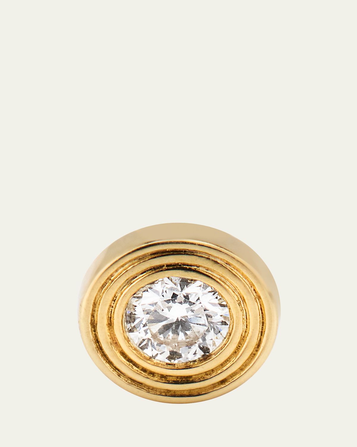 Sydney Evan 14k Fluted Diamond Stud Earring, Single