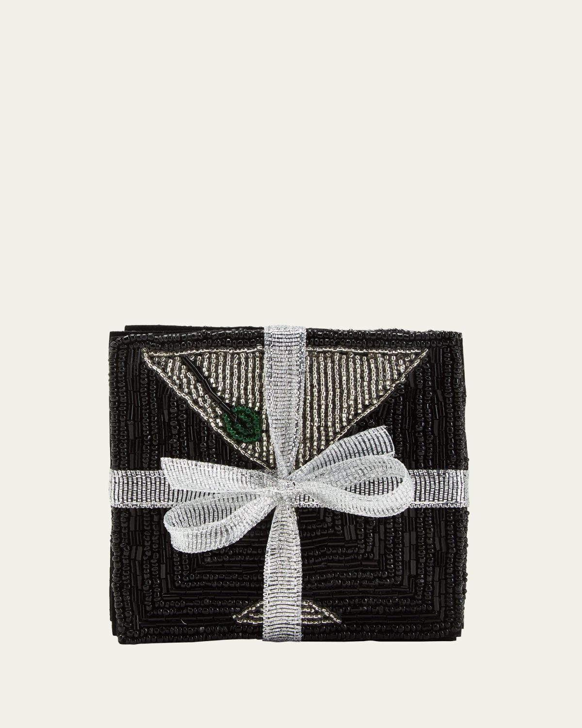 Sudha Pennathur Martini Beaded Coasters, Set of 4