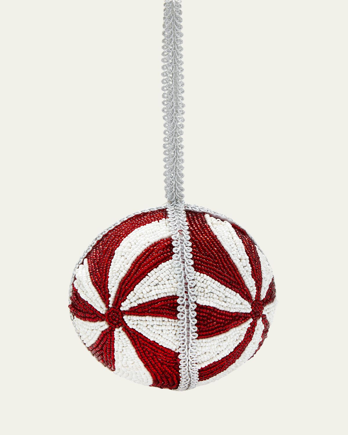 Sudha Pennathur Candy Cane Holiday Ornament