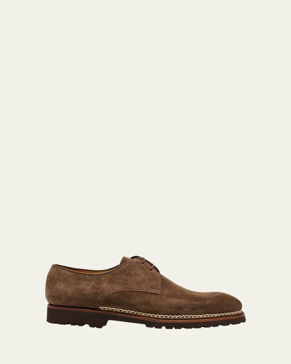 Bontoni Men's Carnera Suede Derby Shoes